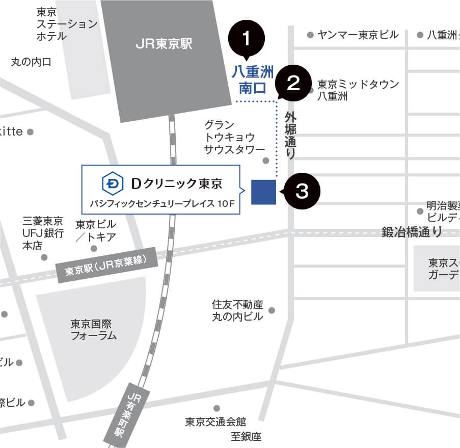 JR 東京駅から