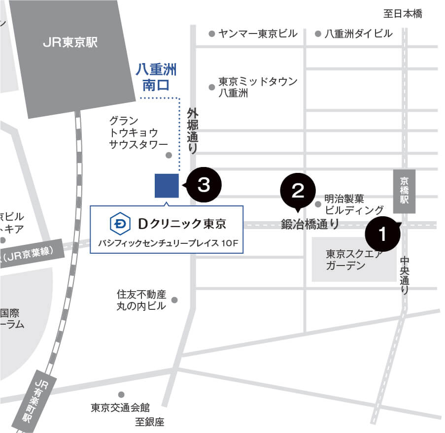 JR 東京駅から