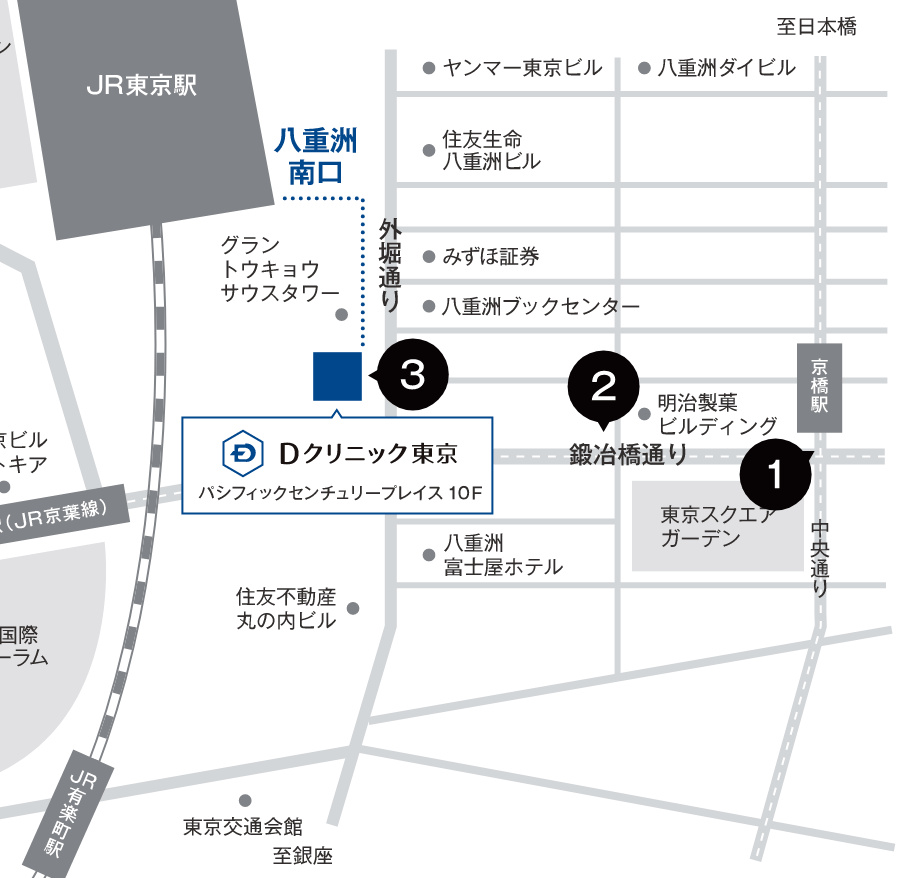 JR 東京駅から